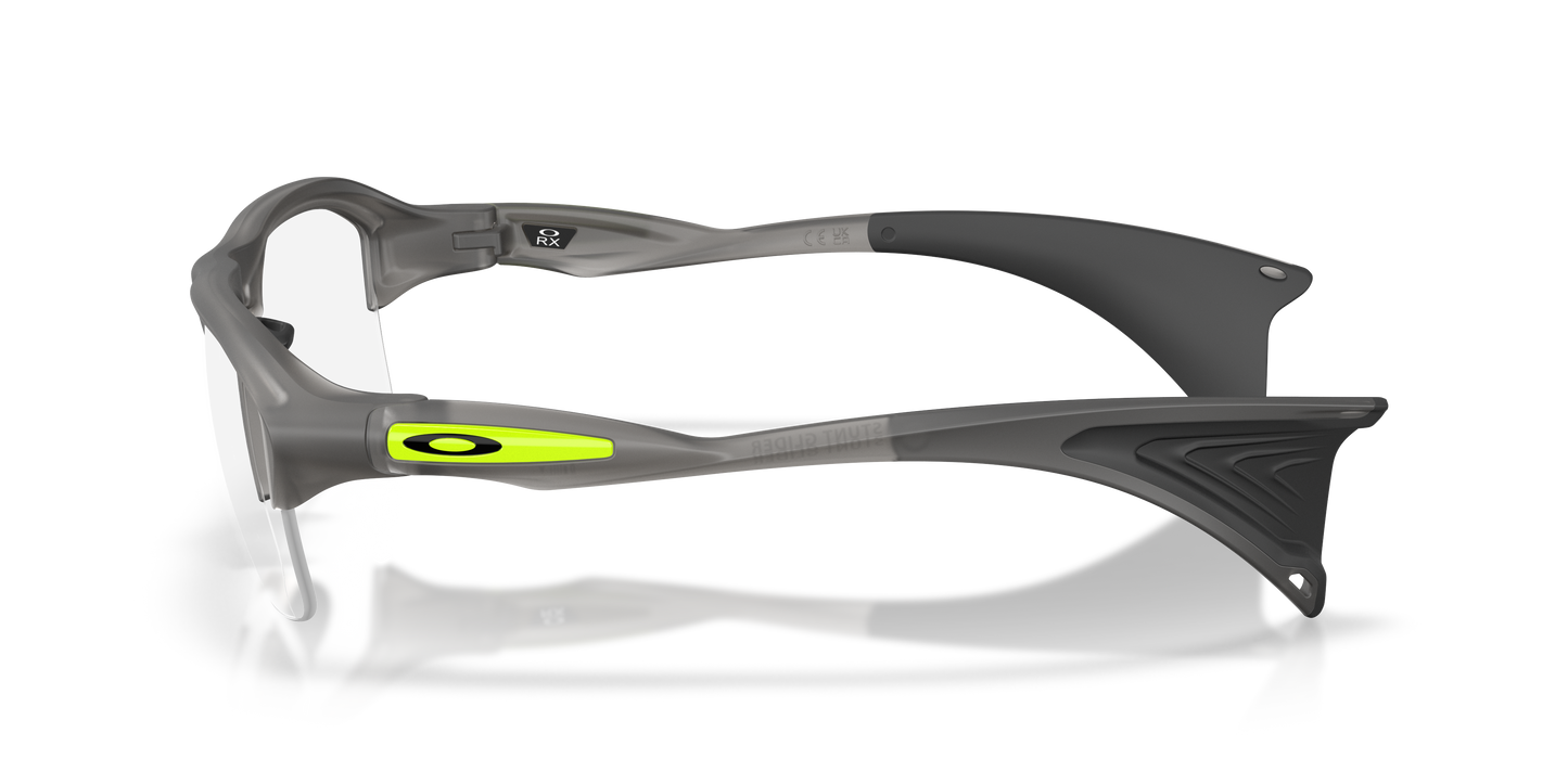 Oakley OX8198 Stunt Glider Unisex Rectangle Eyeglass Frames - Satin Grey Smoke Frame