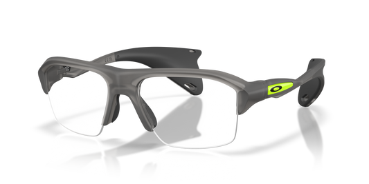 Oakley OX8198 Stunt Glider Unisex Rectangle Eyeglass Frames - Satin Grey Smoke Frame