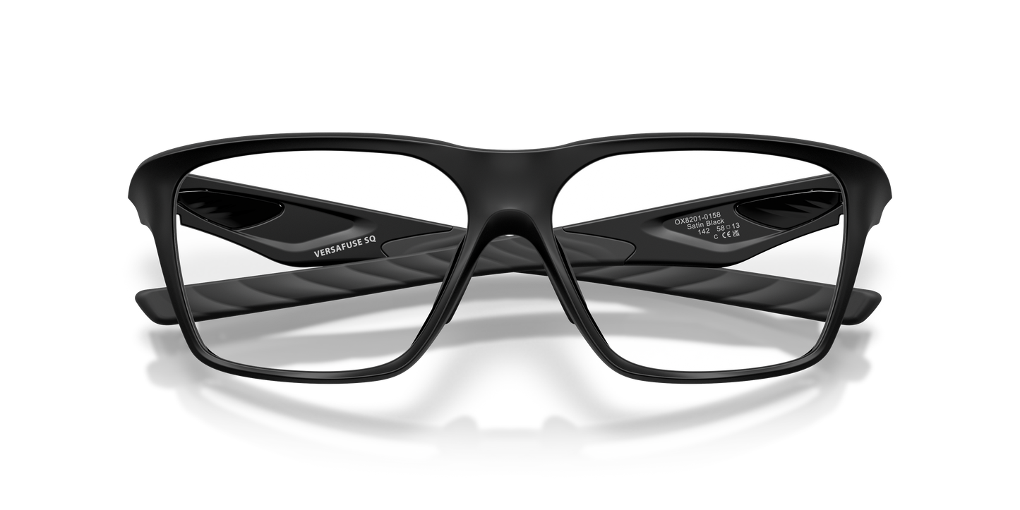 Oakley OX8201 Versafuse SQ Unisex Rectangle Eyeglass Frames - Satin Black Frame