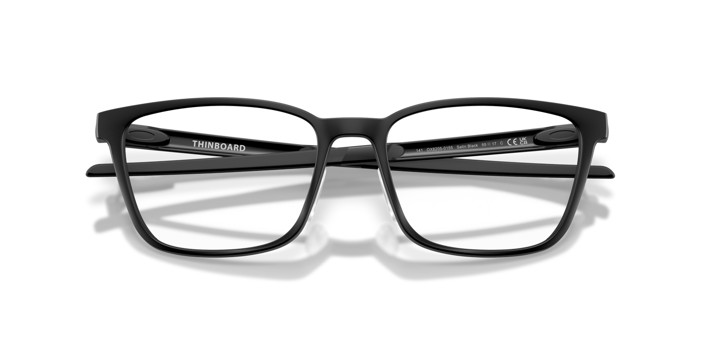 Oakley OX8205 Thinboard Unisex Rectangle Eyeglass Frames - Satin Grey Smoke Frame