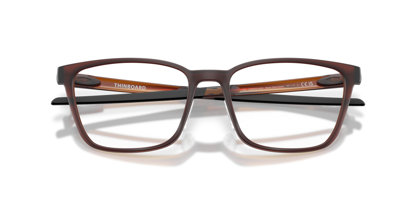 Oakley OX8205 Thinboard Unisex Rectangle Eyeglass Frames - Satin Grey Smoke Frame