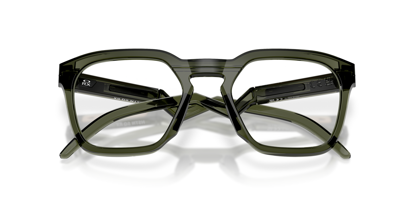 Oakley OX8208 HSTN SQ Unisex Square Eyeglass Frames - Polished Clear Frame