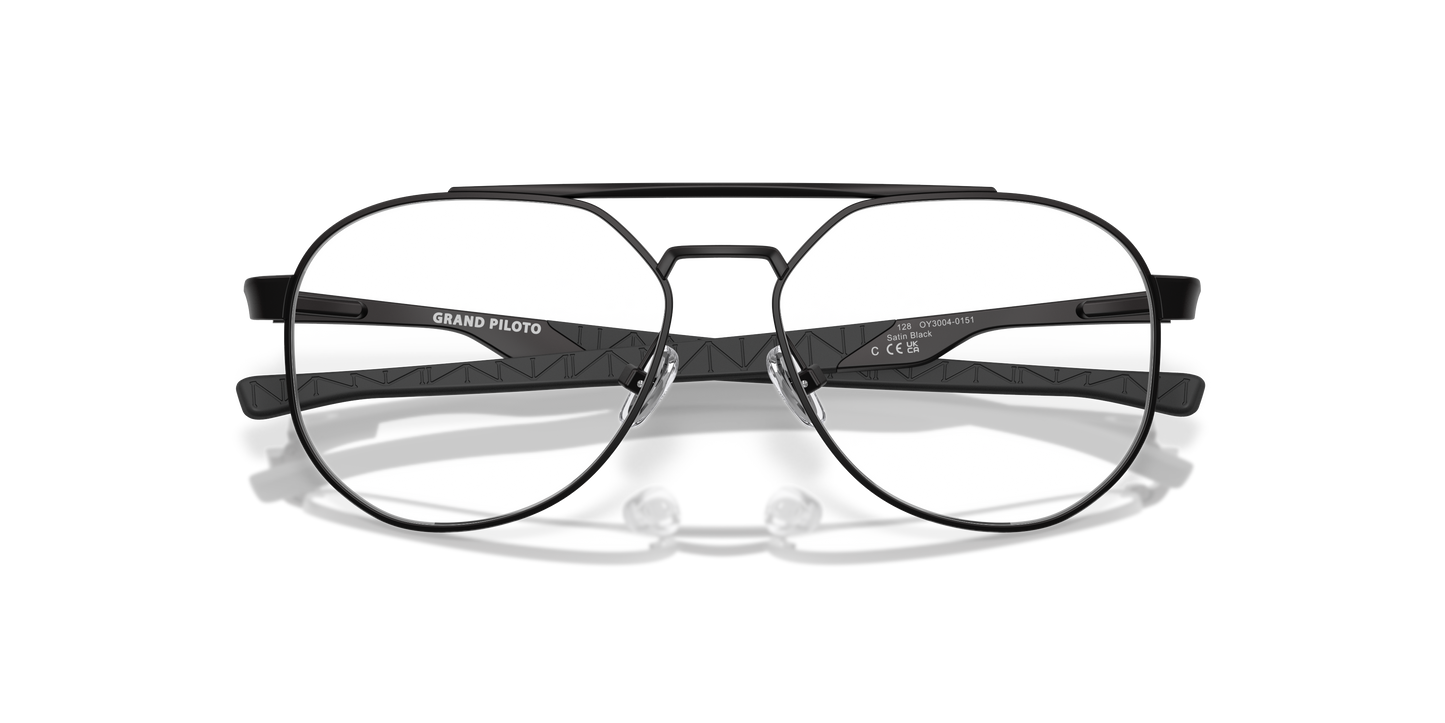 Oakley OY3004 Grand Piloto Youth Pilot Eyeglass Frames - Satin Black Frame