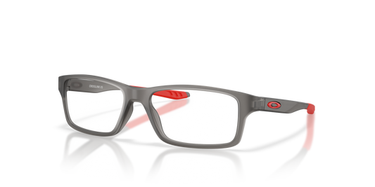 Oakley OY8002 Crosslink XS Youth Square Eyeglass Frames - Satin Grey Smoke Frame